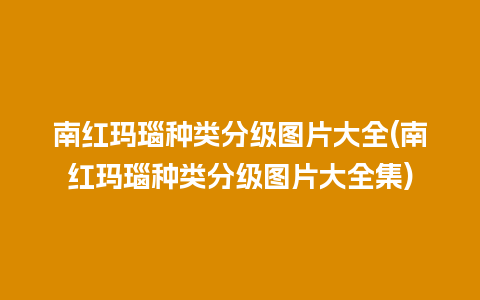 南红玛瑙种类分级图片大全(南红玛瑙种类分级图片大全集)