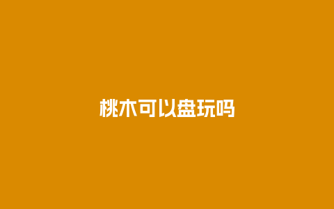 桃木可以盘玩吗