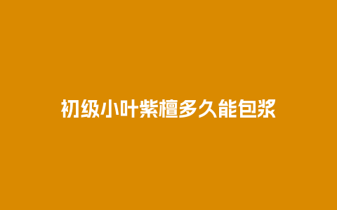 初级小叶紫檀多久能包浆