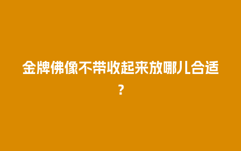 金牌佛像不带收起来放哪儿合适？