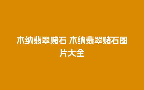 木纳翡翠赌石 木纳翡翠赌石图片大全