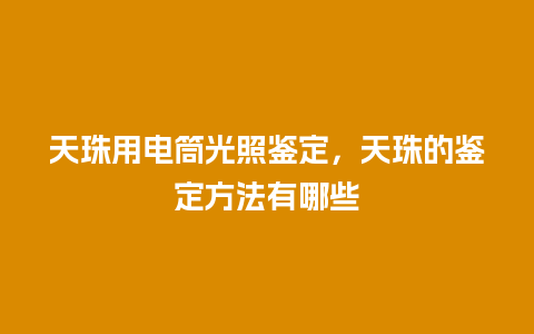 天珠用电筒光照鉴定，天珠的鉴定方法有哪些