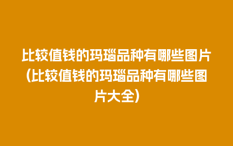 比较值钱的玛瑙品种有哪些图片(比较值钱的玛瑙品种有哪些图片大全)