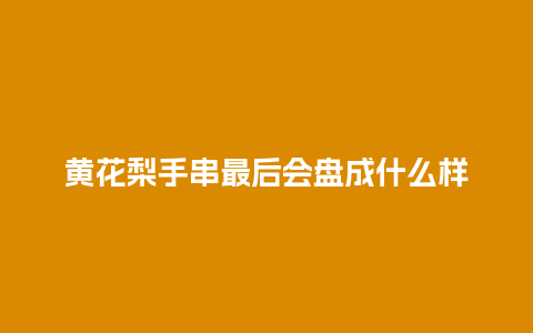 黄花梨手串最后会盘成什么样