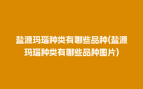 盐源玛瑙种类有哪些品种(盐源玛瑙种类有哪些品种图片)