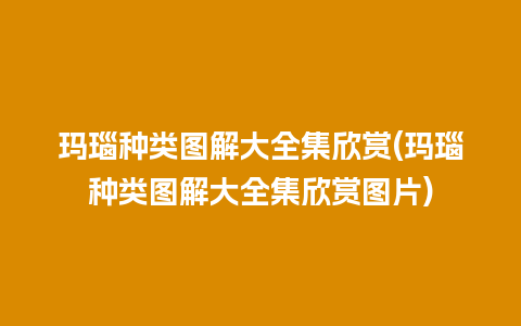 玛瑙种类图解大全集欣赏(玛瑙种类图解大全集欣赏图片)