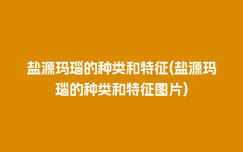 盐源玛瑙的种类和特征(盐源玛瑙的种类和特征图片)