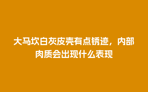 大马坎白灰皮壳有点锈迹，内部肉质会出现什么表现