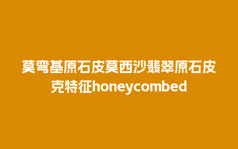 莫弯基原石皮莫西沙翡翠原石皮克特征honeycombed