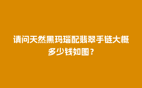 请问天然黑玛瑙配翡翠手链大概多少钱如图？