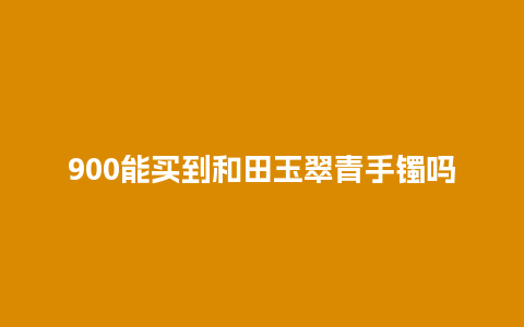 900能买到和田玉翠青手镯吗