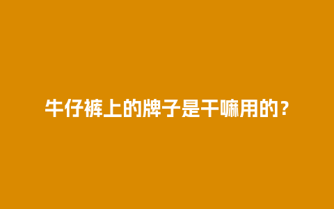 牛仔裤上的牌子是干嘛用的？