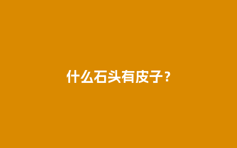 什么石头有皮子？