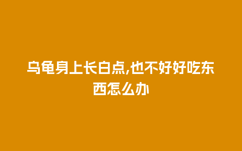 乌龟身上长白点,也不好好吃东西怎么办