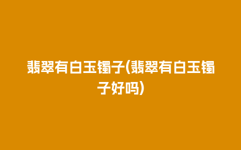 翡翠有白玉镯子(翡翠有白玉镯子好吗)