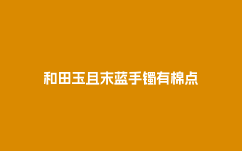 和田玉且末蓝手镯有棉点