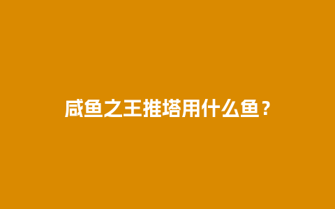 咸鱼之王推塔用什么鱼？