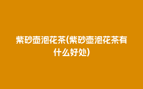 紫砂壶泡花茶(紫砂壶泡花茶有什么好处)插图 紫砂壶泡花茶(紫砂壶泡花茶有什么好处)