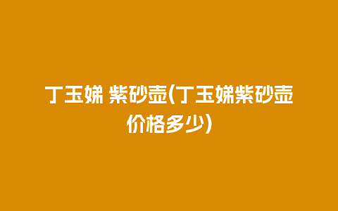 丁玉娣 紫砂壶(丁玉娣紫砂壶价格多少)